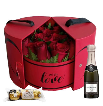 A5 Acrílico de corazón 12 rosas