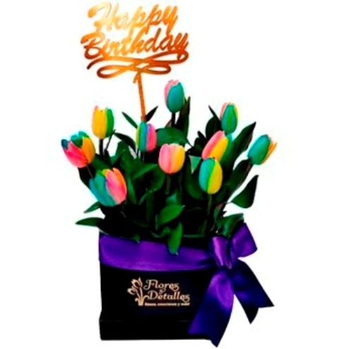 Box 10 Tulipanes Multicolor