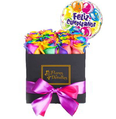 Box de 12 Rosas Multicolores