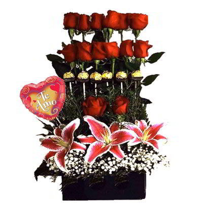 A26 Arreglo con 14 rosas 