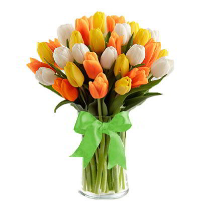 Jarrón 30 Tulipanes Mixtos