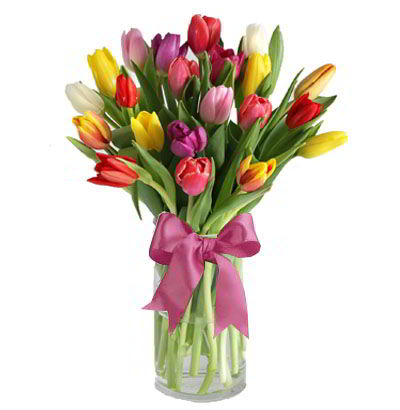 Jarrón 20 Tulipanes mixtos