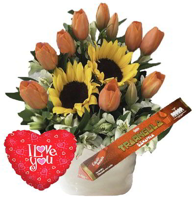 Arreglo con 10 Tulipanes 07