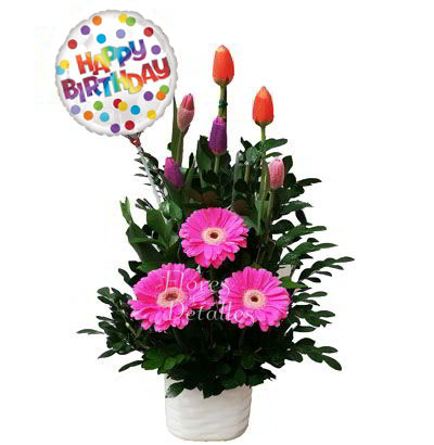 Arreglo con Tulipanes 14